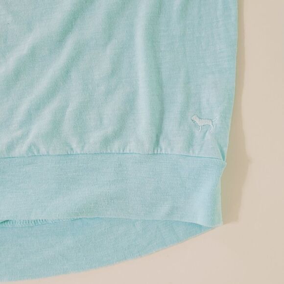 Pink Victoria's Secret Aqua Long Sleeve V-Neck Top - Picture 8 of 10